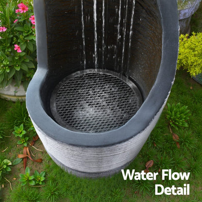 Gardeon Home & Garden > Fountains > Fountains & Ponds Gardeon Solar Fountain Water Feature Bird Bath Outdoor Garden Cascade 48CM Grey