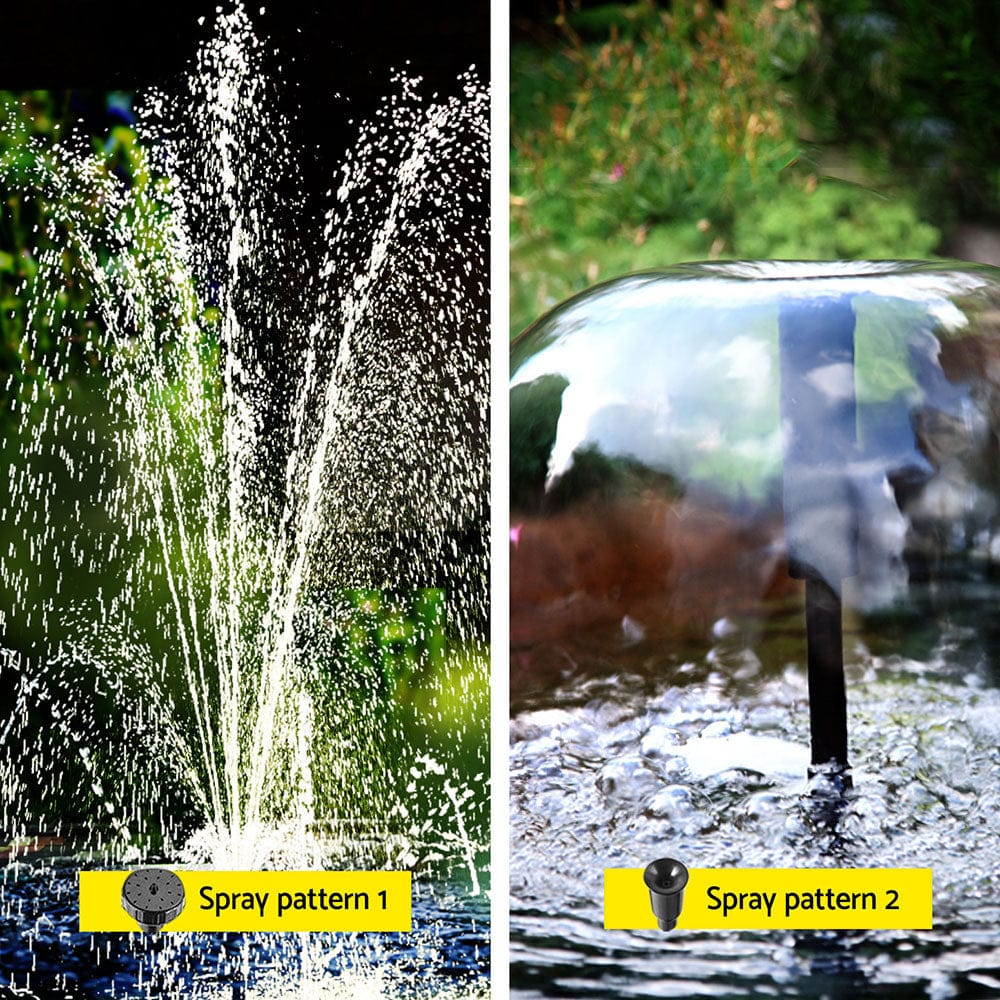 Gardeon Home & Garden > Fountains > Fountains & Ponds Gardeon Solar Submersible Water Pond Fountain Pump with Filter Box 4.6FT 470L/H