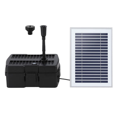 Gardeon Home & Garden > Fountains > Fountains & Ponds Gardeon Solar Submersible Water Pond Fountain Pump with Filter Box 4.6FT 470L/H