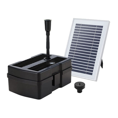 Gardeon Home & Garden > Fountains > Fountains & Ponds Gardeon Solar Submersible Water Pond Fountain Pump with Filter Box 4.6FT 470L/H