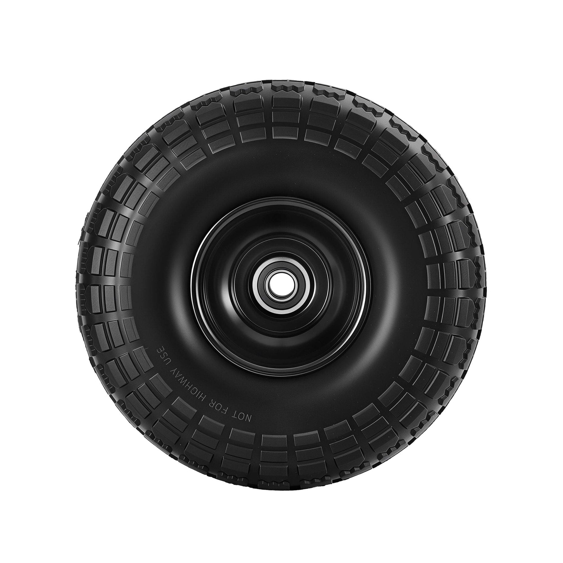 Gardeon Home & Garden > Garden Tools > Spreaders & Wheelbarrows Gardeon 2pcs, 4.10/3.50-4 Tire And Wheel Flat Free, 26cm Solid Rubber Tires with 5/8 Axle Bore Hole And Double Sealed Bearings, Perfect for Wheelbarrow, Garden Cart, Wagon, Dolly