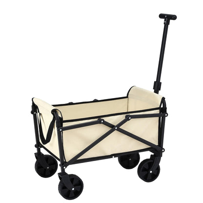 Gardeon Home & Garden > Garden Tools > Spreaders & Wheelbarrows Gardeon Garden Cart Folding Trolley Camping Wagon Barrow Outdoor Beach Beige
