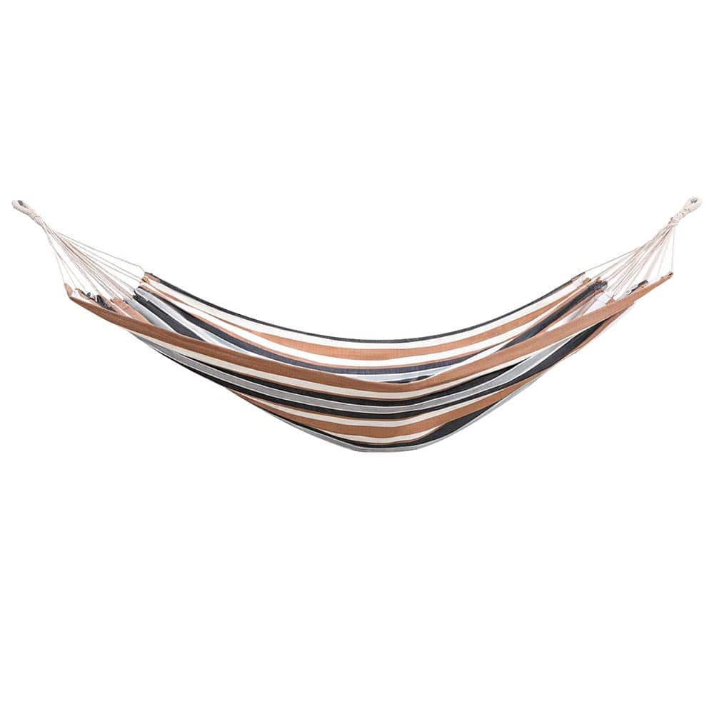 Gardeon Home & Garden > Hammocks > Hammocks & Accessories Gardeon Hammock Bed Outdoor Camping Hammocks Beige Grey