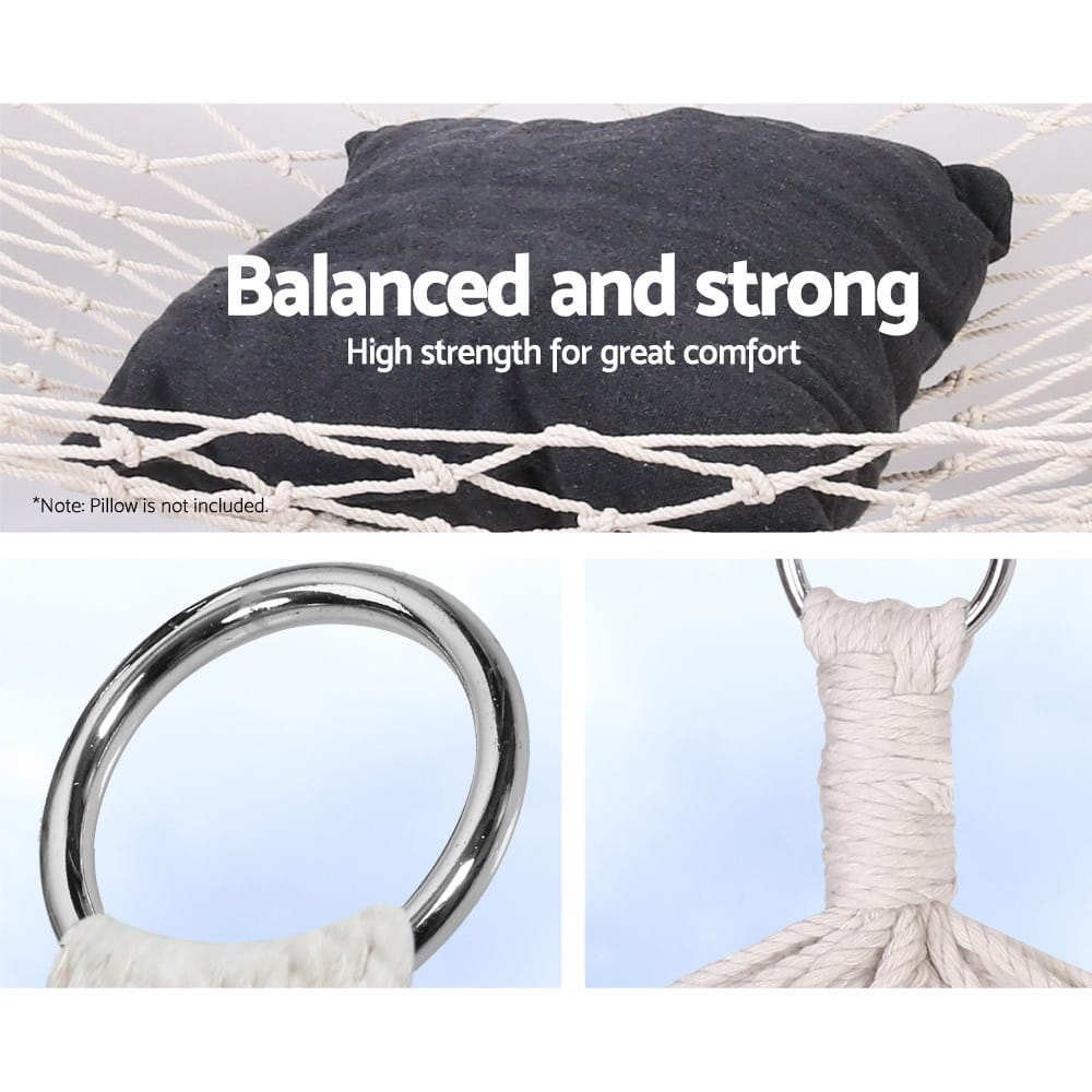 Gardeon Home & Garden > Hammocks > Hammocks & Accessories Gardeon Hammock Bed Outdoor Chair Camping Hammocks Hanging Mesh
