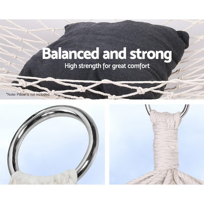 Gardeon Home & Garden > Hammocks > Hammocks & Accessories Gardeon Hammock Bed Outdoor Chair Camping Hammocks Hanging Mesh