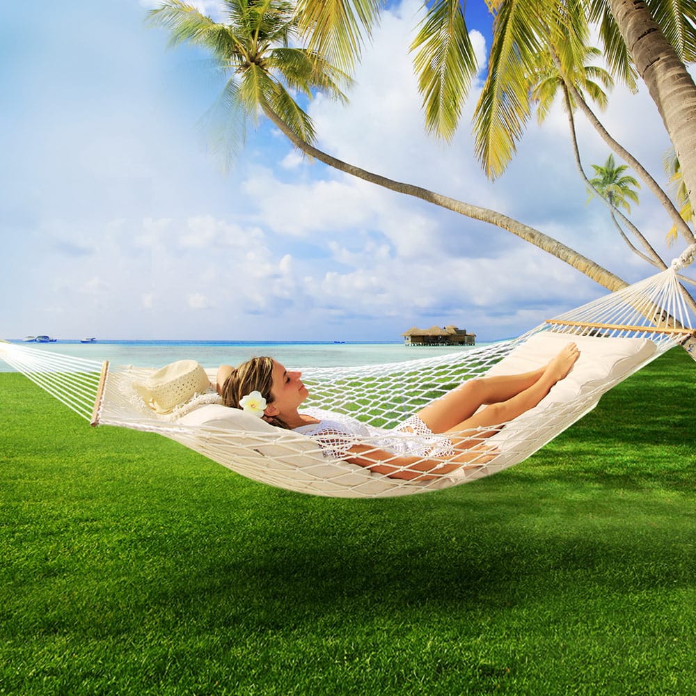 Gardeon Home & Garden > Hammocks > Hammocks & Accessories Gardeon Hammock Bed Outdoor Chair Camping Hammocks Hanging Mesh