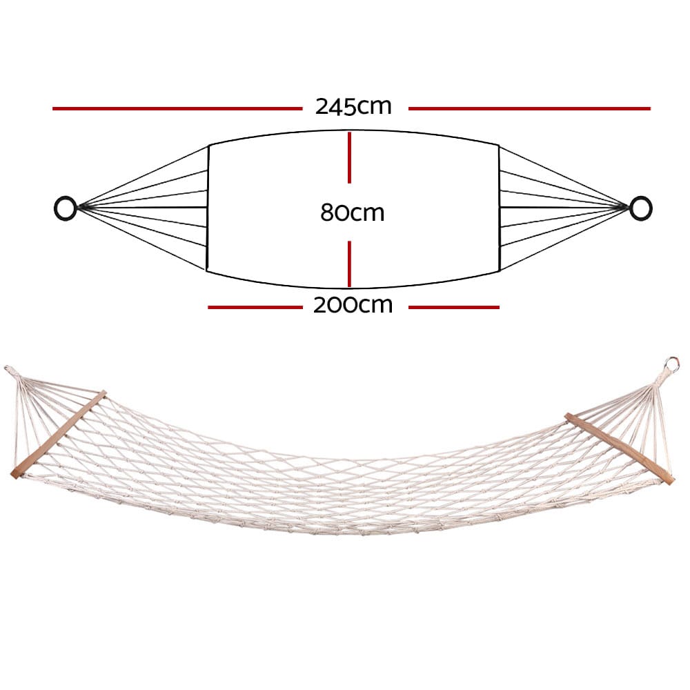 Gardeon Home & Garden > Hammocks > Hammocks & Accessories Gardeon Hammock Bed Outdoor Chair Camping Hammocks Hanging Mesh
