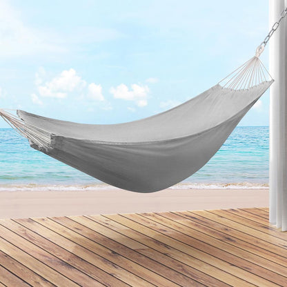 Gardeon Home & Garden > Hammocks > Hammocks & Accessories Gardeon Hammock Bed w/ Travel Bag Outdoor Lounge Chair Grey