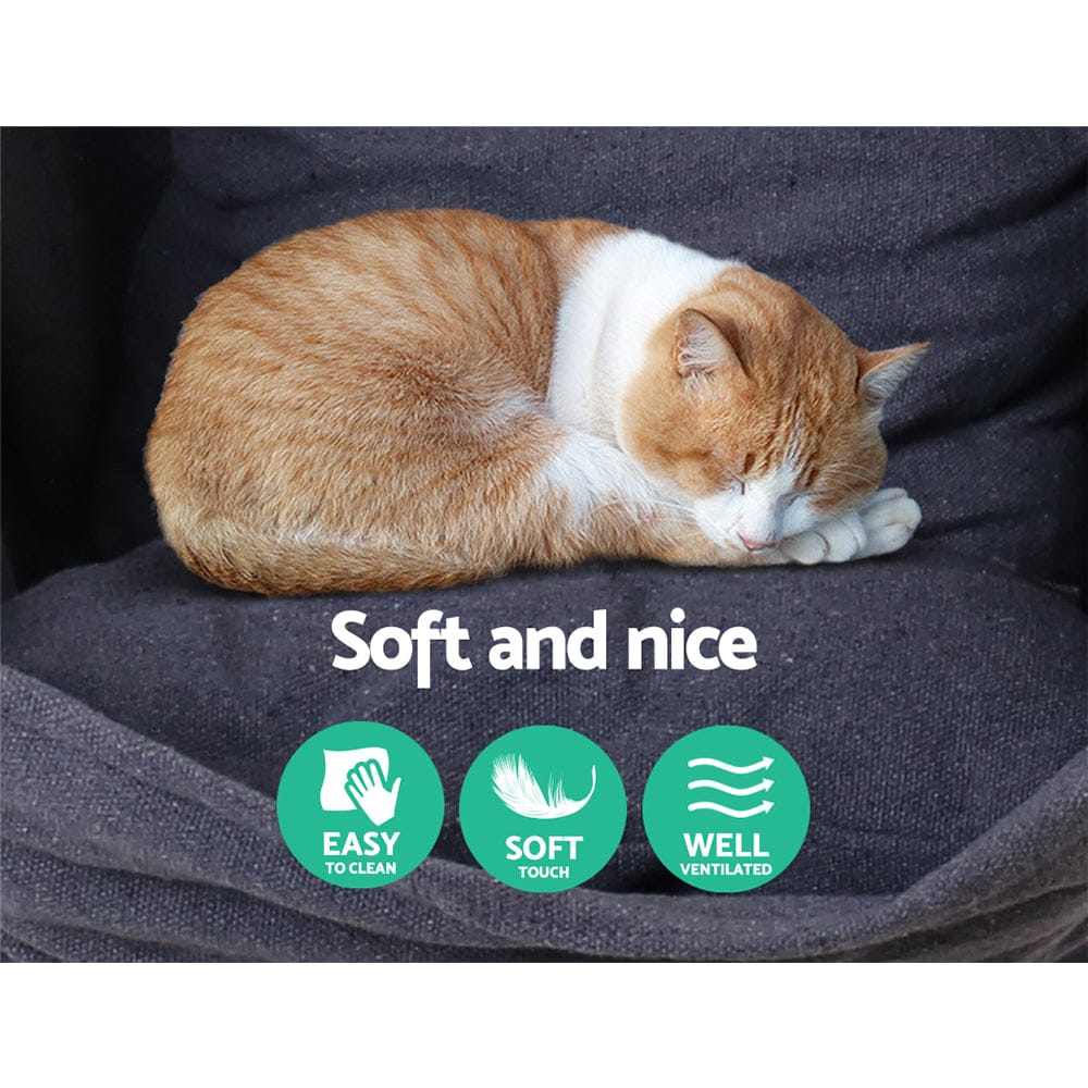 Gardeon Home & Garden > Hammocks > Hammocks & Accessories Gardeon Hammock Chair Outdoor Camping Hanging Hammocks Cushion Pillow Grey
