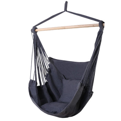 Gardeon Home & Garden > Hammocks > Hammocks & Accessories Gardeon Hammock Chair Outdoor Camping Hanging Hammocks Cushion Pillow Grey