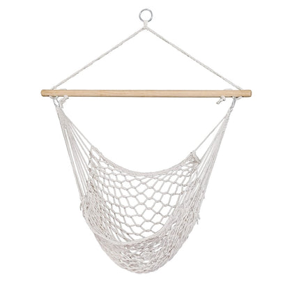 Gardeon Home & Garden > Hammocks > Hammocks & Accessories Gardeon Hammock Chair Outdoor Hanging Camping Mesh Indoor Cream