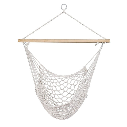Gardeon Home & Garden > Hammocks > Hammocks & Accessories Gardeon Hammock Chair Outdoor Hanging Camping Mesh Indoor Cream