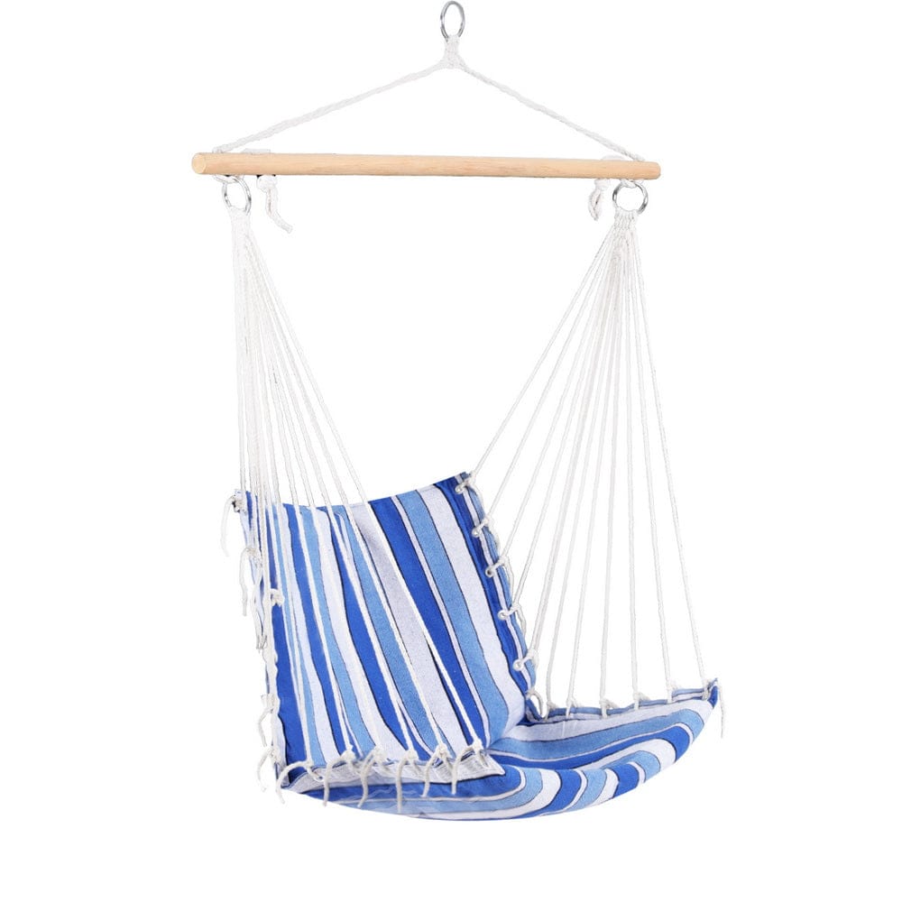 Gardeon Home & Garden > Hammocks > Hammocks & Accessories Gardeon Hammock Chair Swing Camping Blue