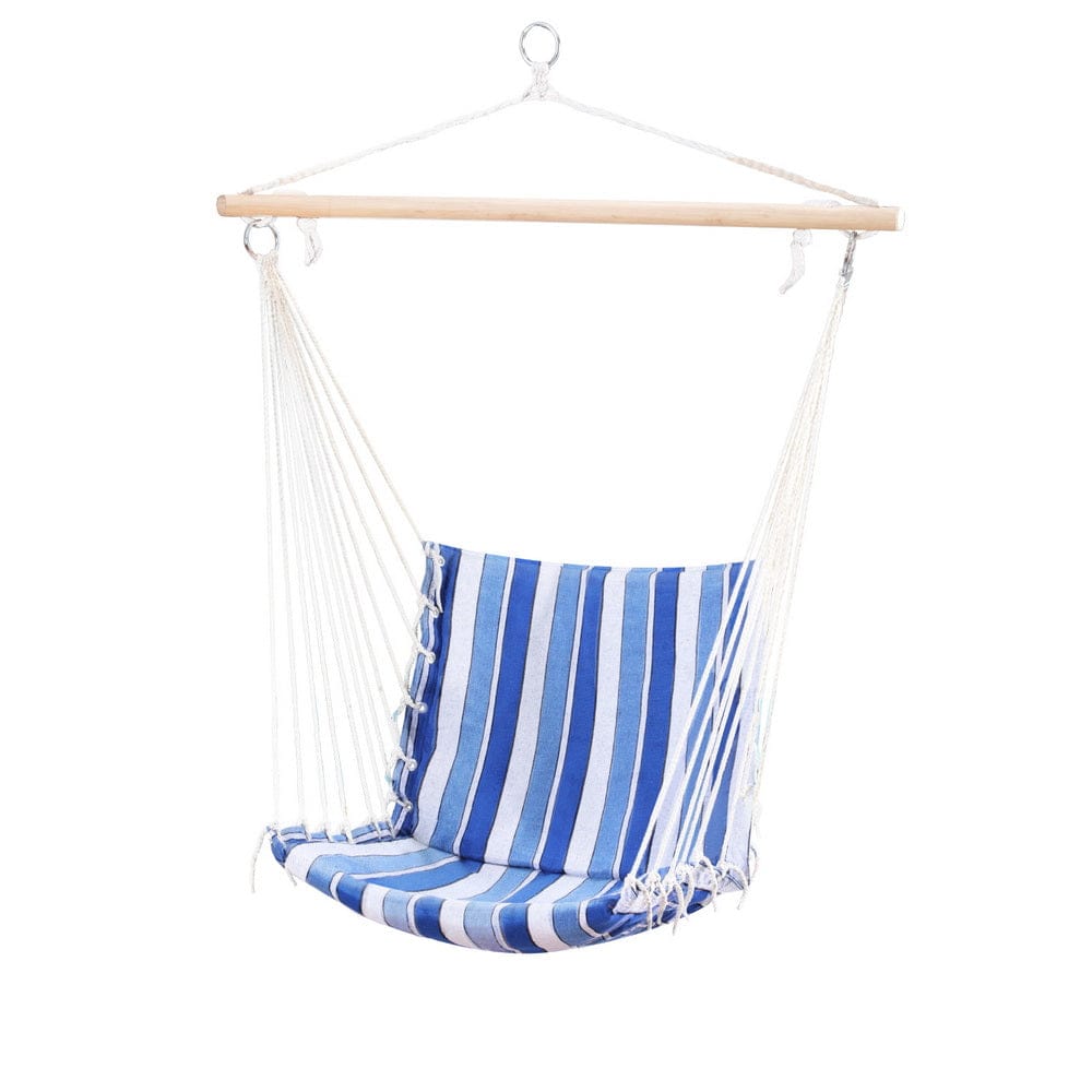 Gardeon Home & Garden > Hammocks > Hammocks & Accessories Gardeon Hammock Chair Swing Camping Blue