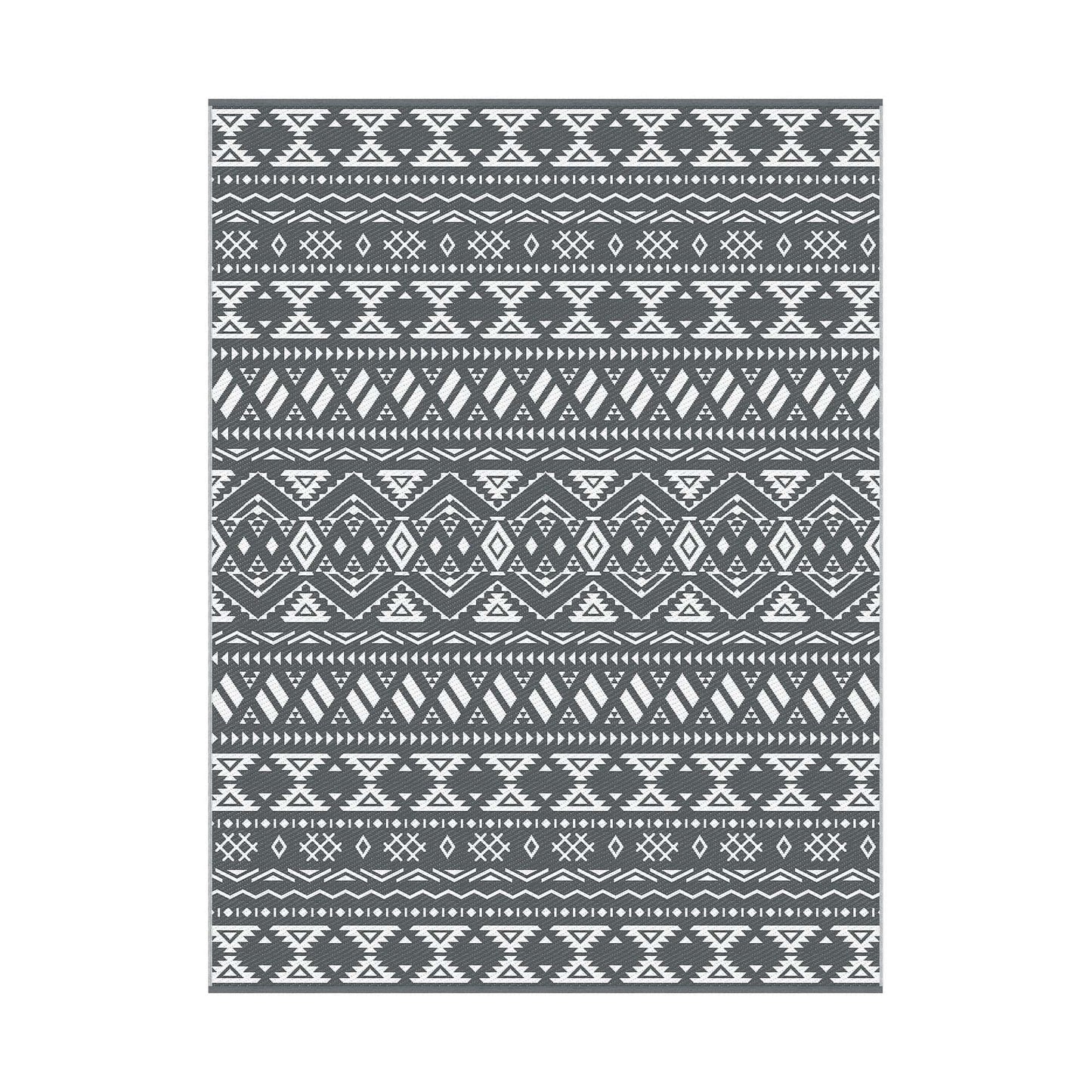 Gardeon Home & Garden > Rugs > Outdoor Rugs Gardeon Outdoor Rugs 274x366cm Large Carpet Reversible Area Mat PP Dual-Sided Patio Rug Bohemian