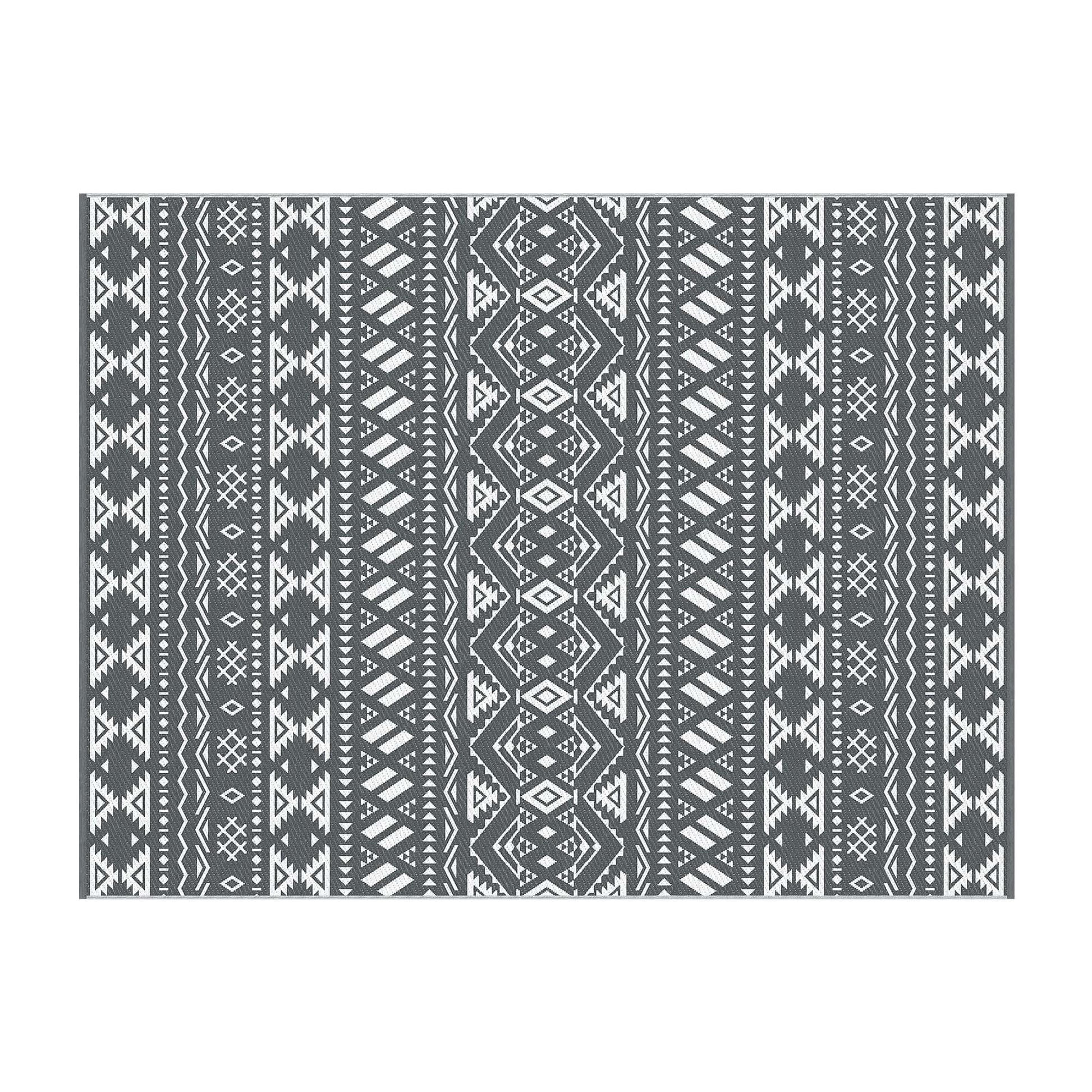 Gardeon Home & Garden > Rugs > Outdoor Rugs Gardeon Outdoor Rugs 274x366cm Large Carpet Reversible Area Mat PP Dual-Sided Patio Rug Bohemian