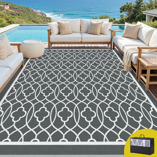 Gardeon Home & Garden > Rugs > Outdoor Rugs Gardeon Outdoor Rugs 274x366cm Large Carpet Reversible Area Mat PP Dual-Sided Patio Rug