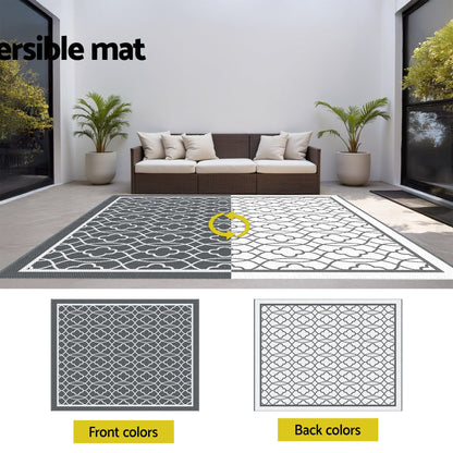 Gardeon Home & Garden > Rugs > Outdoor Rugs Gardeon Outdoor Rugs 274x366cm Large Carpet Reversible Area Mat PP Dual-Sided Patio Rug