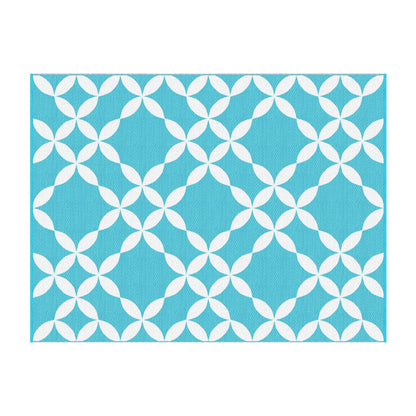 Gardeon Home & Garden > Rugs > Outdoor Rugs Gardeon Outdoor Rugs 274x366cm Large Carpet Reversible Area Mat PP Dual-Sided Patio Rug Light Blue