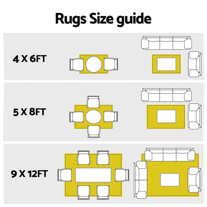 Gardeon Home & Garden > Rugs > Outdoor Rugs Gardeon Outdoor Rugs 274x366cm Large Carpet Reversible Area Mat PP Dual-Sided Patio Rug Light Blue
