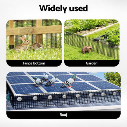 Gardeon Home & Garden > Solar Panels > Portable Solar Panels Gardeon 20cm x 30M Solar Panel Bird Guard Mesh Critter Guard Roll Kit with Rust-Proof PVC Coating