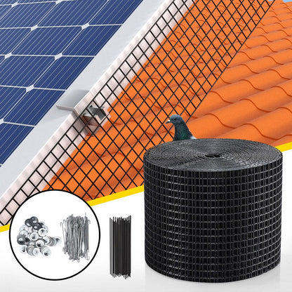 Gardeon Home & Garden > Solar Panels > Portable Solar Panels Gardeon 20cm x 30M Solar Panel Bird Guard Mesh Critter Guard Roll Kit with Rust-Proof PVC Coating