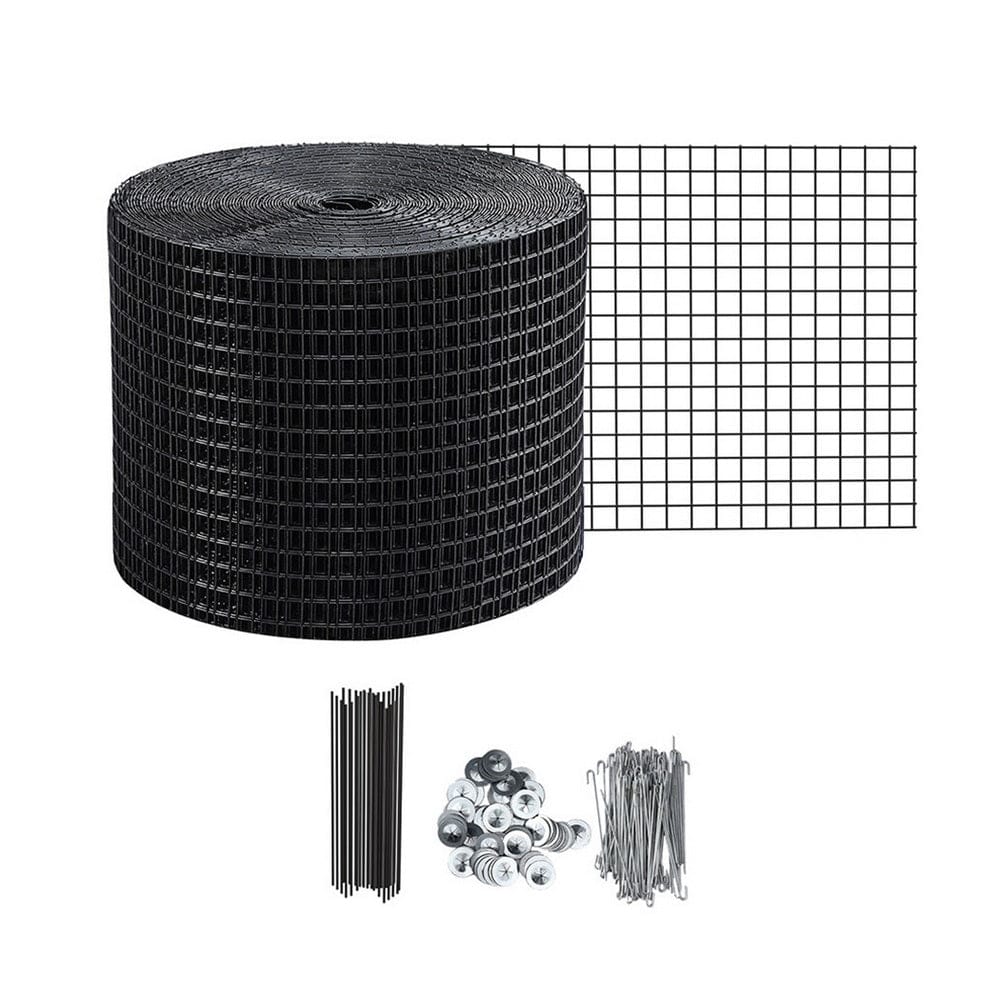 Gardeon Home & Garden > Solar Panels > Portable Solar Panels Gardeon 20cm x 30M Solar Panel Bird Guard Mesh Critter Guard Roll Kit with Rust-Proof PVC Coating