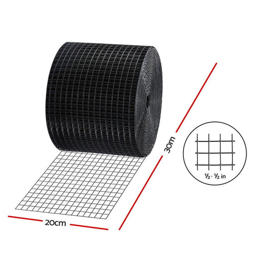Gardeon Home & Garden > Solar Panels > Portable Solar Panels Gardeon 20cm x 30M Solar Panel Bird Guard Mesh Critter Guard Roll Kit with Rust-Proof PVC Coating