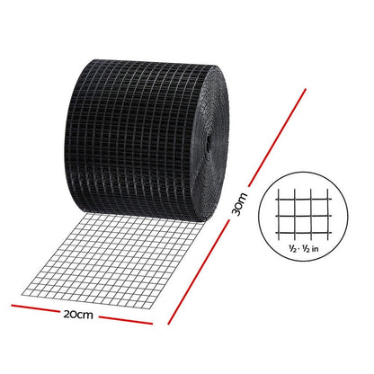 Gardeon Home & Garden > Solar Panels > Portable Solar Panels Gardeon 20cm x 30M Solar Panel Bird Guard Mesh Critter Guard Roll Kit with Rust-Proof PVC Coating