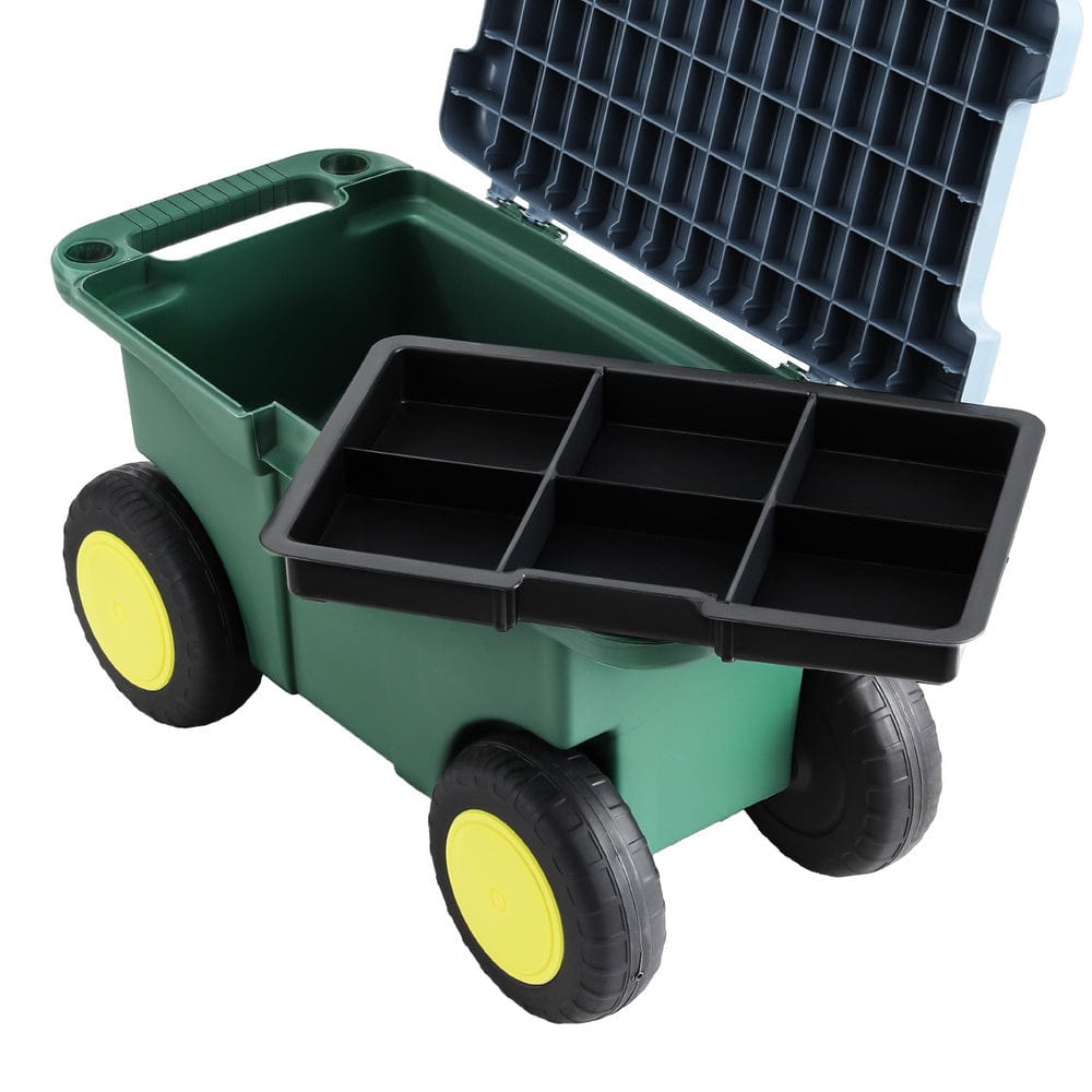 Gardeon Home & Garden > Storage > Storage Boxes Gardeon Garen Tool Storage Cart 3-In-1 Green