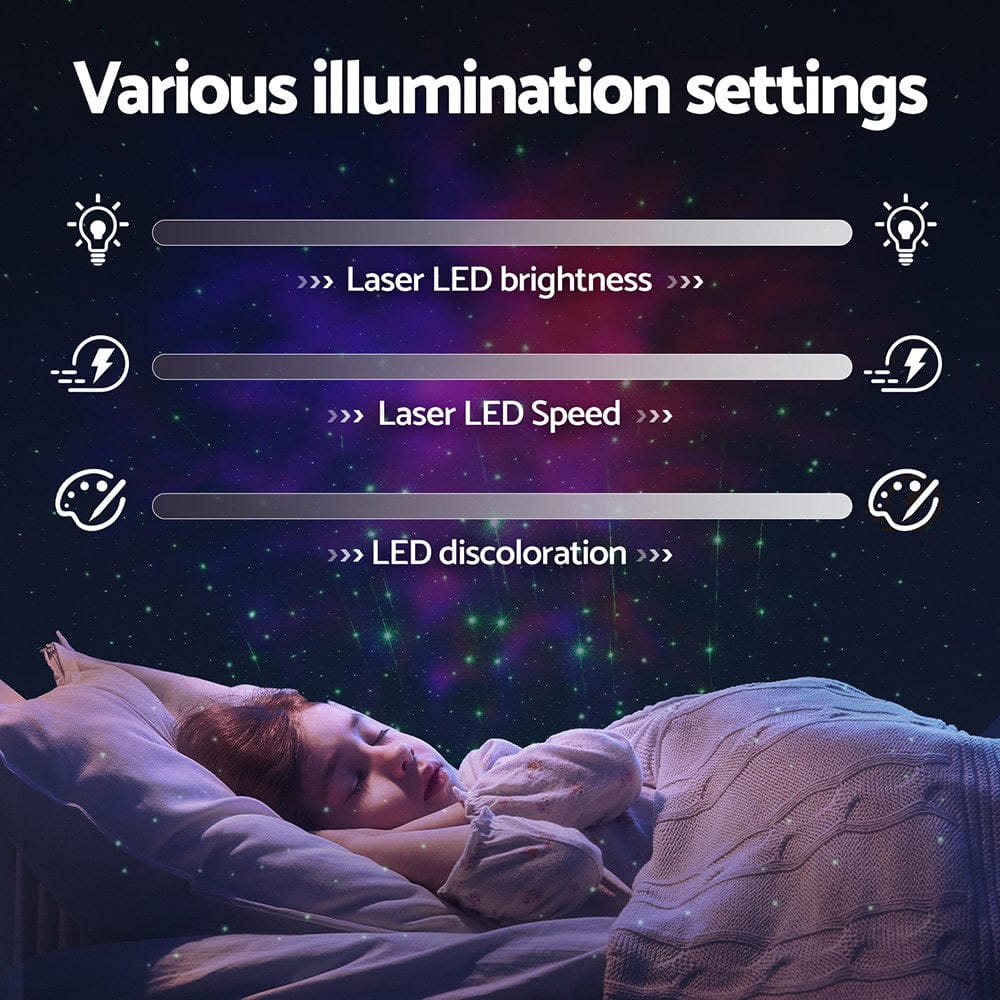 Gardeon Occasions > Party Lights > Coloured Lights Gardeon Projector Party Light LED Starry Sky Galaxy Laser Projection Night Lamp