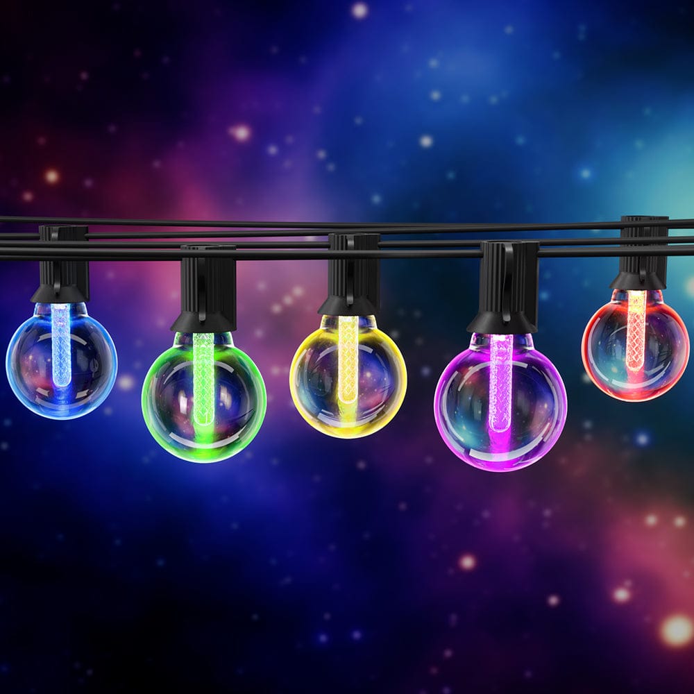 Gardeon Occasions > Party Lights > Coloured Lights Gardeon Smart Festoon Lights Outdoor Waterproof RGB LED String Light WiFi APP