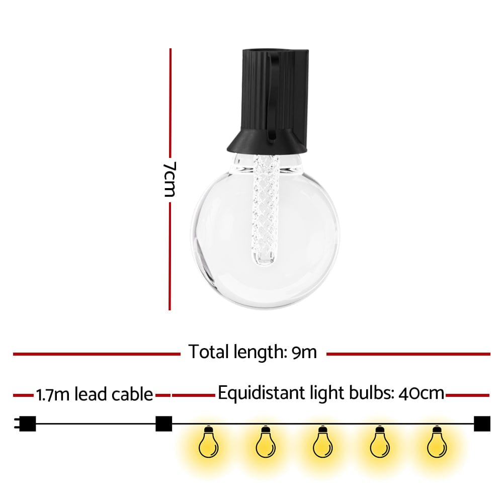 Gardeon Occasions > Party Lights > Coloured Lights Gardeon Smart Festoon Lights Outdoor Waterproof RGB LED String Light WiFi APP