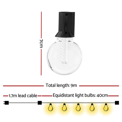 Gardeon Occasions > Party Lights > Coloured Lights Gardeon Smart Festoon Lights Outdoor Waterproof RGB LED String Light WiFi APP