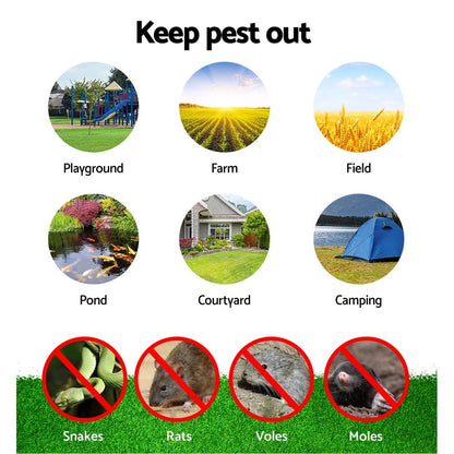 Gardeon Pet Care > Pest Control > Household Insect Repellents Gardeon Snake Repeller 10X Multi Pulse Ultrasonic Battery Powered Pest Repellent