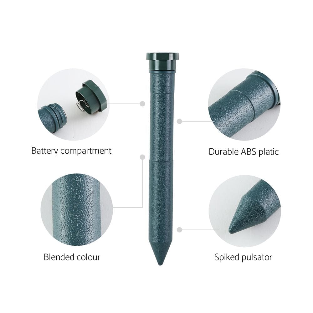 Gardeon Pet Care > Pest Control > Household Insect Repellents Gardeon Snake Repeller 10X Multi Pulse Ultrasonic Battery Powered Pest Repellent