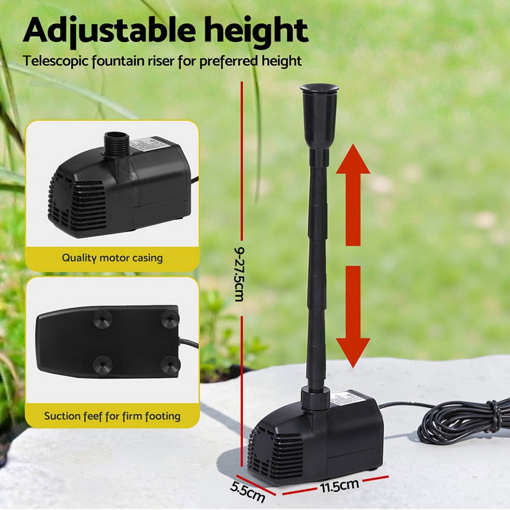 Gardeon Tools > Pumps > Pool Pumps Gardeon Solar Pond Pump Submersible Water Fountain Kit with 2 Panels 1600L/H