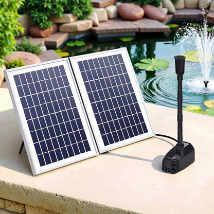 Gardeon Tools > Pumps > Pool Pumps Gardeon Solar Pond Pump Submersible Water Fountain Kit with 2 Panels 1600L/H