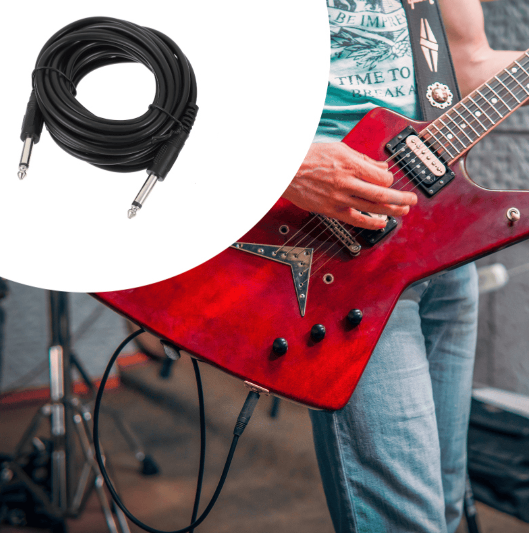 Generic 10ft 3m Electric Patch Guitar Amplifier AMP Instrument Cable Cord 6.35mm 1/4 HC