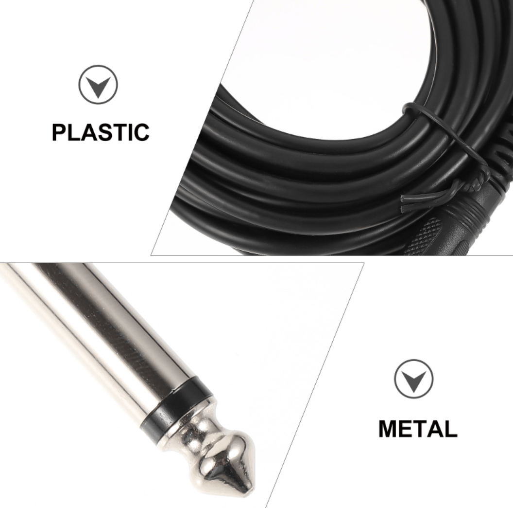 Generic 10ft 3m Electric Patch Guitar Amplifier AMP Instrument Cable Cord 6.35mm 1/4 HC