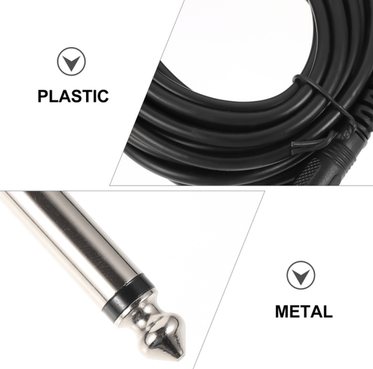 Generic 10ft 3m Electric Patch Guitar Amplifier AMP Instrument Cable Cord 6.35mm 1/4 HC