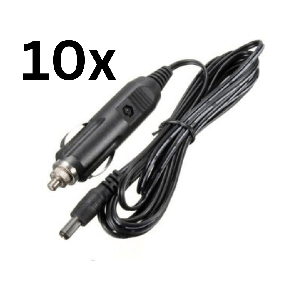 Generic 10x 12V 24V Car Cigarette Lighter Power Charger Cord Adapter Cable DC Plug 2.1mm