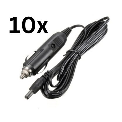 Generic 10x 12V 24V Car Cigarette Lighter Power Charger Cord Adapter Cable DC Plug 2.1mm