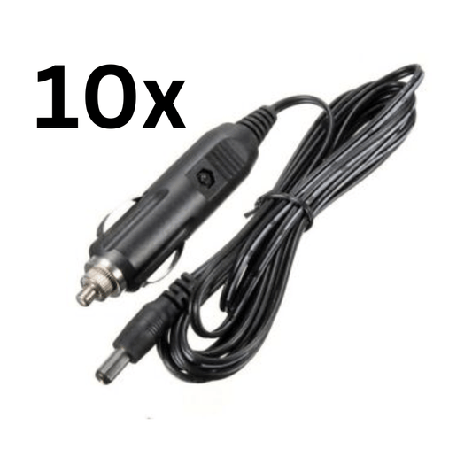 Generic 10x 12V 24V Car Cigarette Lighter Power Charger Cord Adapter Cable DC Plug 2.1mm