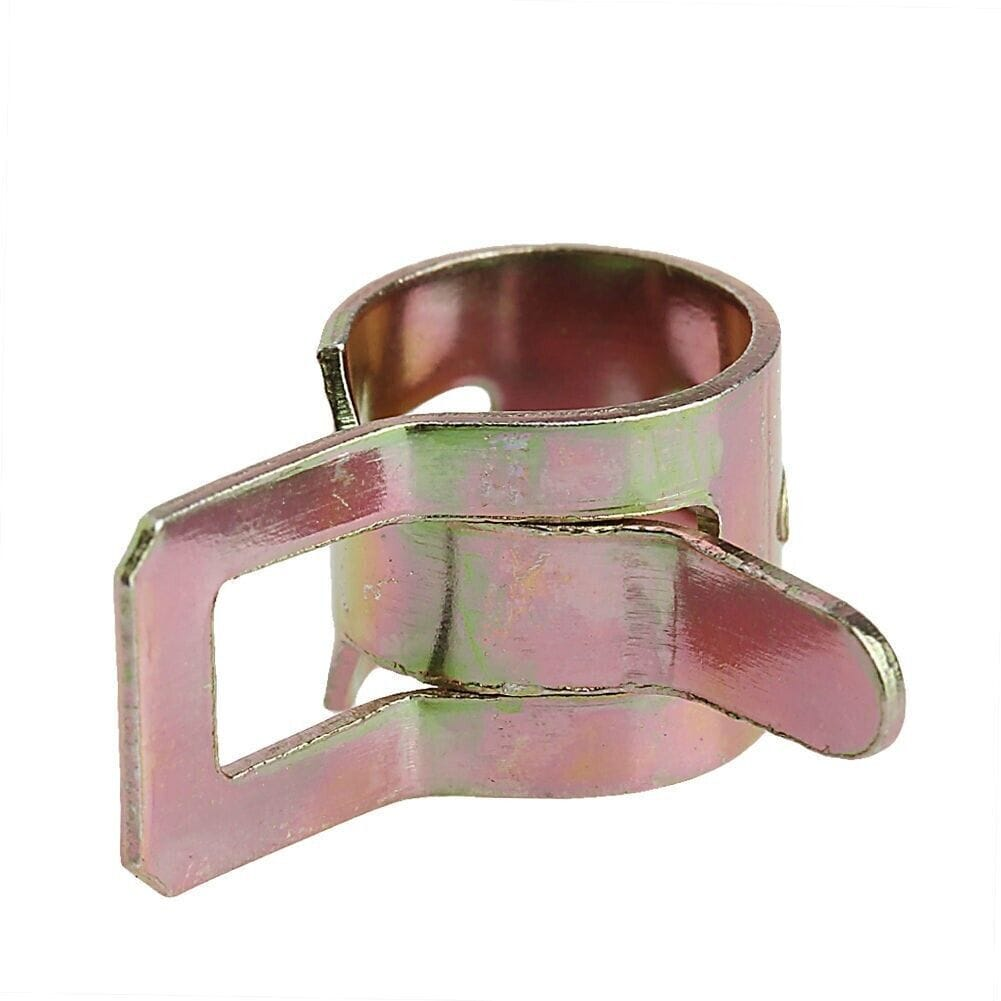 Generic 10x 9mm Spring Clip Fuel Line Hose Water Pipe Air Tube Clamps Fastener