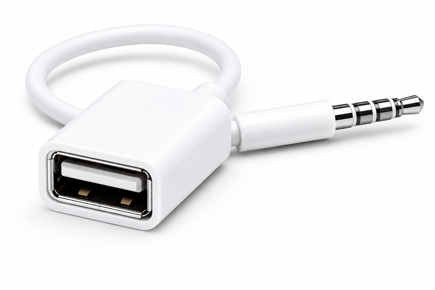 Generic 1Pc Car AUX Audio Male Plug Jack To USB 2.0 Female Converter Cable Cord 3.5mm