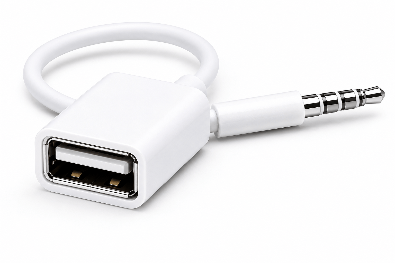 Generic 1Pc Car AUX Audio Male Plug Jack To USB 2.0 Female Converter Cable Cord 3.5mm
