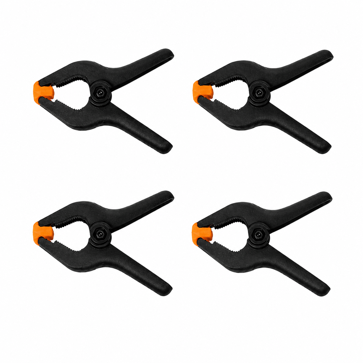 Generic 4x Mini Nylon Spring Clamps Swivel Jaw Max Opening 33mm Clips Hardware