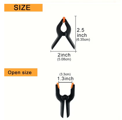 Generic 4x Mini Nylon Spring Clamps Swivel Jaw Max Opening 33mm Clips Hardware