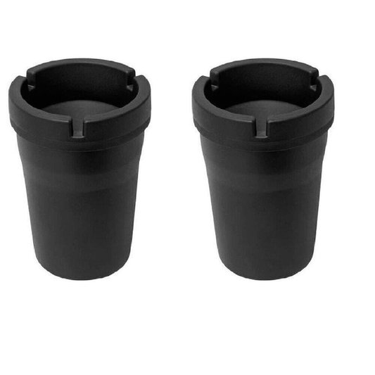 Generic Ashtrays 2x Ashtray Butt Bucket Car Cigarette Tobacco Holder Ash Container Storage Black